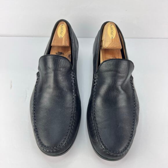 Johnston & Murphy 9.5M Cresswell Venetian Black Soft Sheepskin Loafer Slip On - Picture 2 of 11